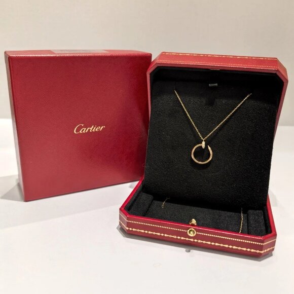 ✅ CARTIER Juste Un Clou Diamond 18k Rose Gold Necklace - Picture 1 of 6
